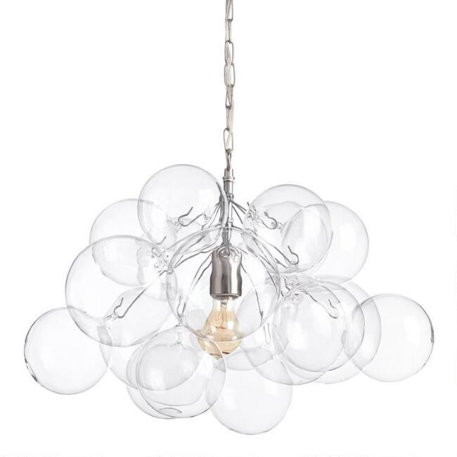 Clear Blown Glass Bubble Pendant Lamp | World Market