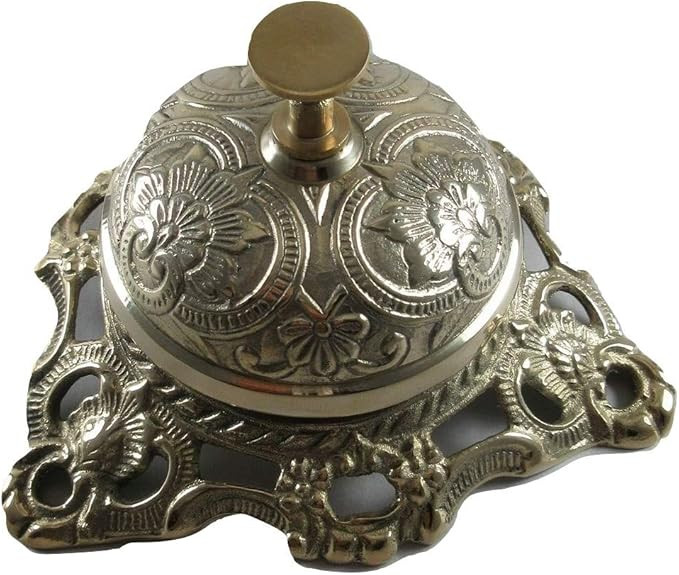 Upper Deck Ornate Solid Brass Hotel Counter Bell | Amazon (US)