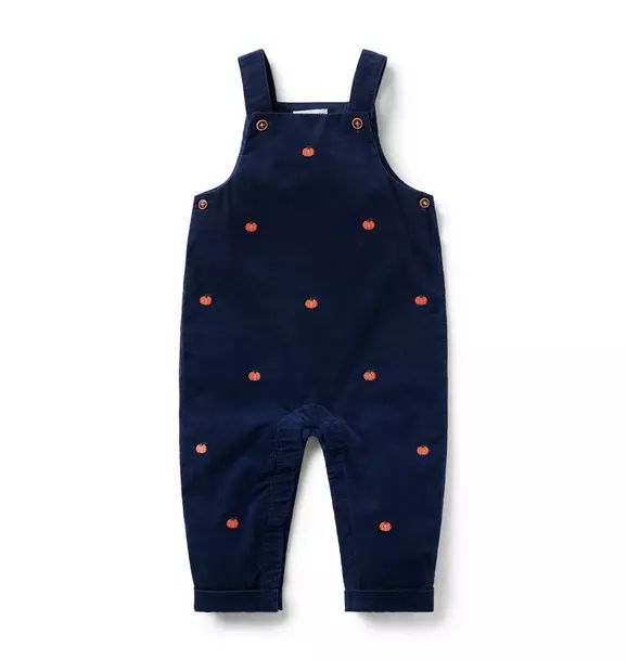 Baby Embroidered Pumpkin Corduroy Overall | Janie and Jack