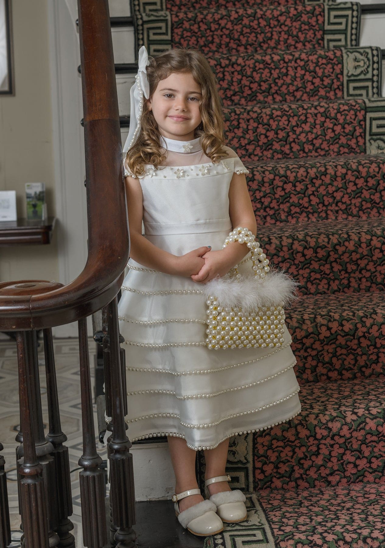 White Pearl Ceremony Dress | petite maison kids