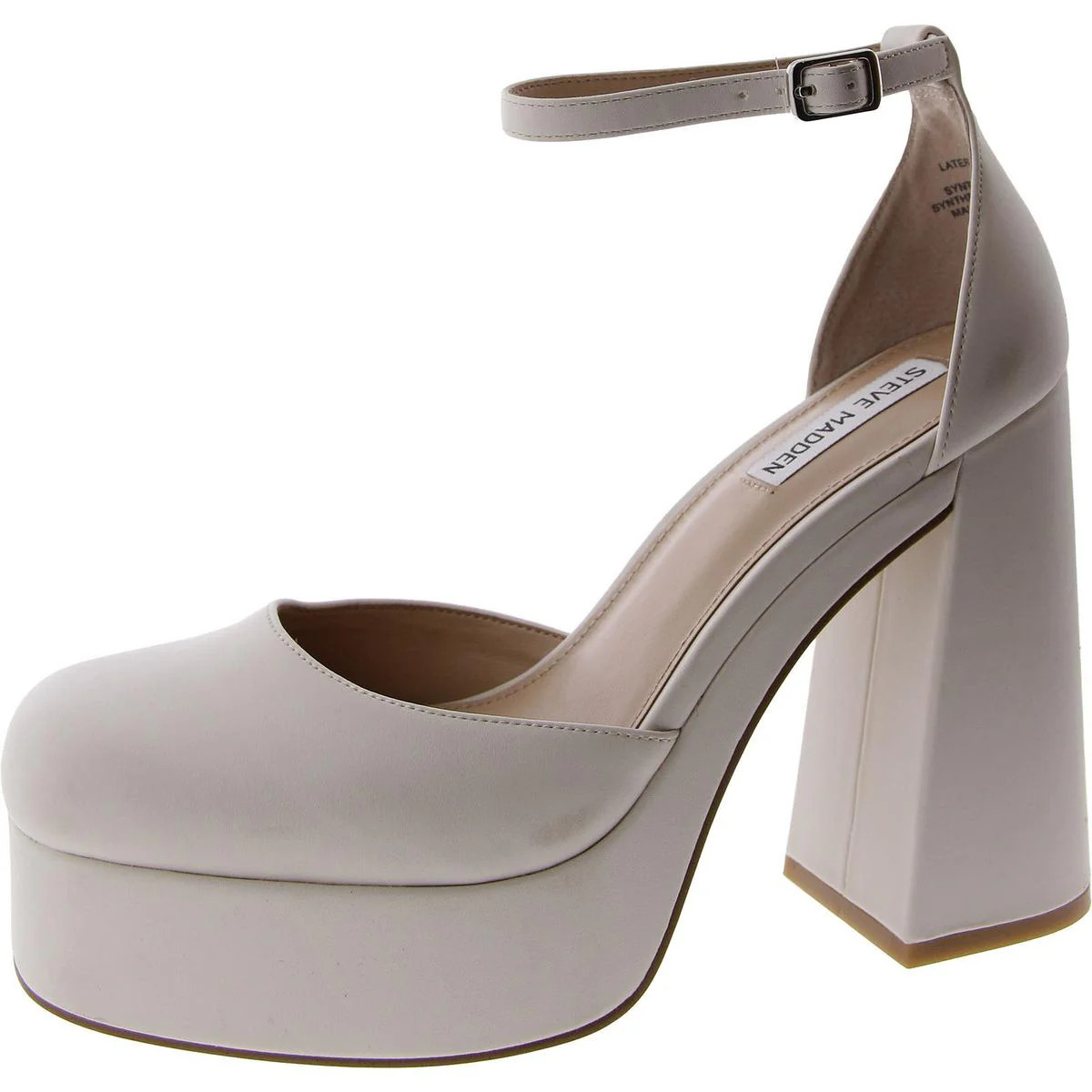 Later Womens Faux Leather Ankle Strap Platform Heels | Shop Simon