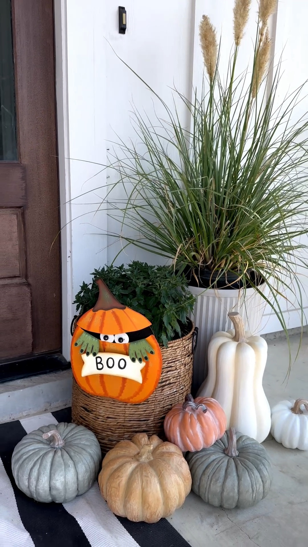 Halloween porch inspo 🎃 Cozy pumpkins, a festive rug, glowing ghosts & bats on the wall… it’s the little details that make it feel so fun + spooky!

Save this SPOOKY idea for later.  👻🖤 

#HalloweenPorch #SpookySeason #HalloweenDecor #FallFrontPorch #FarmhouseStyle #CozyHomeVibes #HomeInspo #AmazonHomeFinds #LTKHome #affordablefinds #halloween

#LTKFindsUnder50 #LTKSeasonal #LTKHome