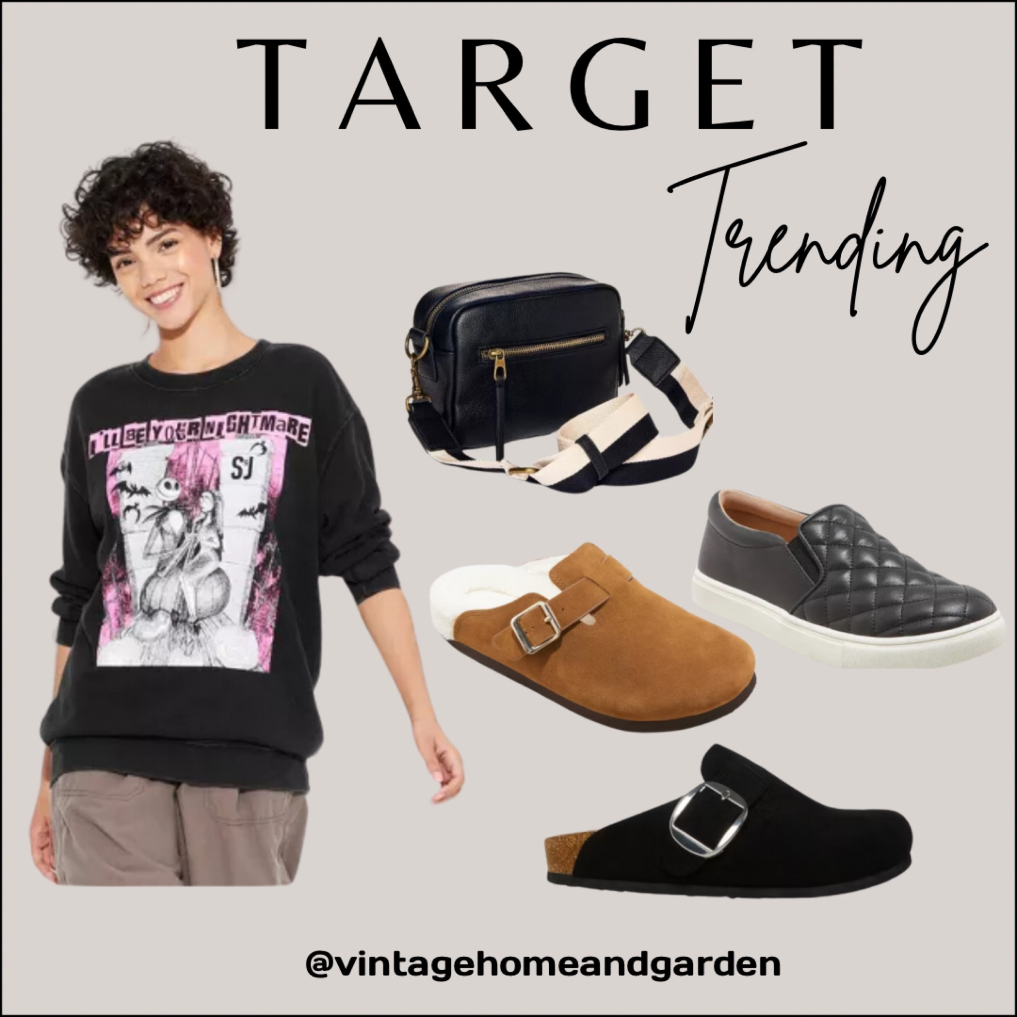 Trending at Target for Fall
#favoriteshoes
#targetfinds
#skellintonsweatshirt
#targetfall
#Mules


#LTKShoeCrush #LTKStyleTip #LTKSeasonal