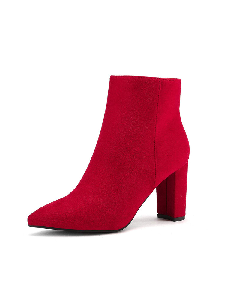 topshoesUS DREAM PAIRS Women's Chunky Heel Ankle Booties Pointed Toe Boots | SHEIN