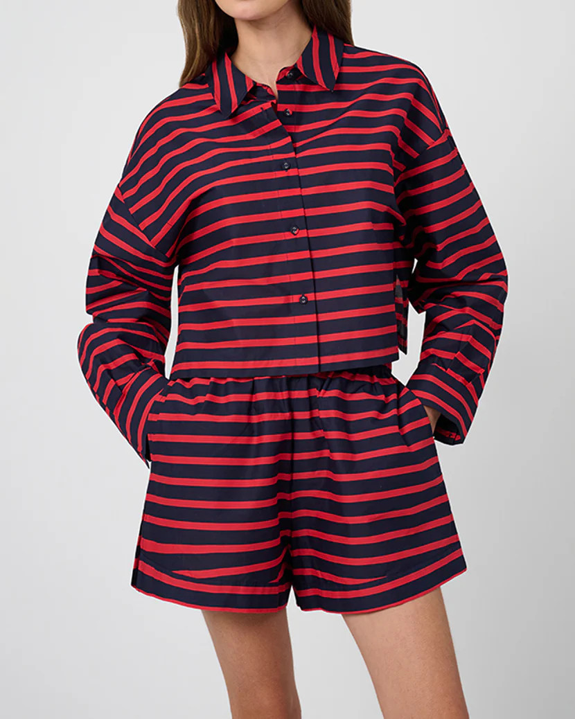 Long Sleeve Crop Button Down Shirt | We Wore What