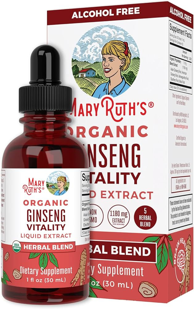 MaryRuth's Herbal Supplement for Brain Function | Boost Energy | Memory | Vitality USDA | Ginseng... | Amazon (US)