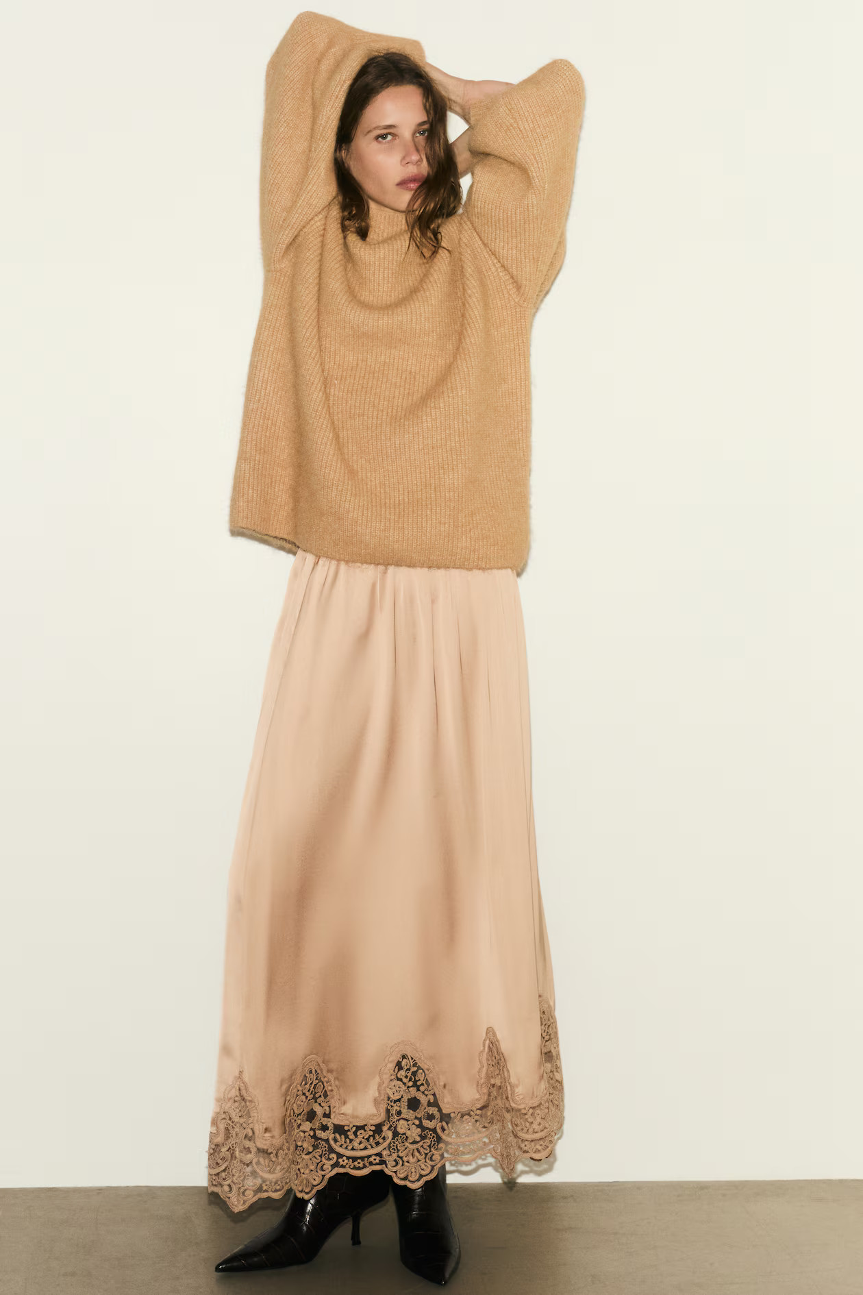 Rib-Knit Mock Turtleneck Sweater | H&M (US + CA)