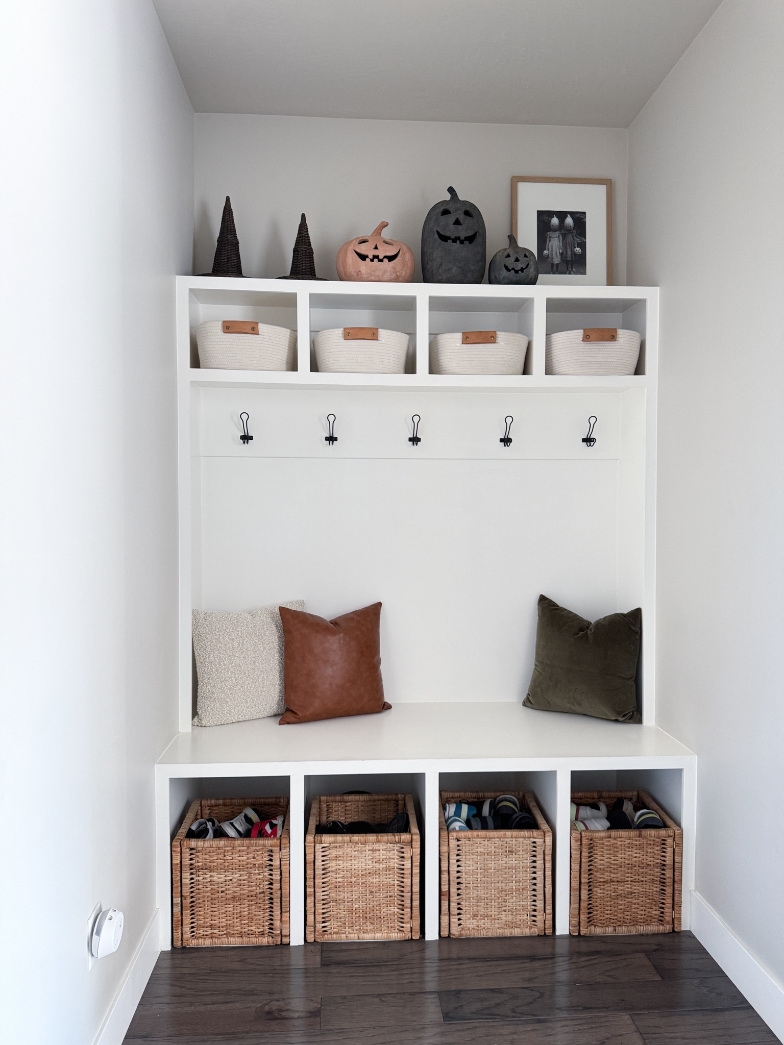 Simple, neutral Halloween Decorations in our mudroom 

Neutral Home - Mudroom - Halloween Decor 

#LTKSeasonal #LTKHalloween #LTKHome