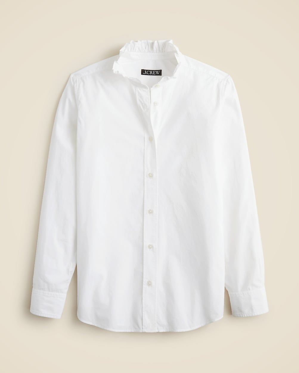 Jules ruffle-collar shirt in cotton poplin | J. Crew US