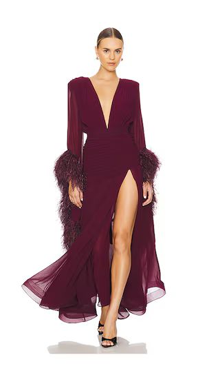 Geisha Gown in Burgundy | Revolve Clothing (Global)