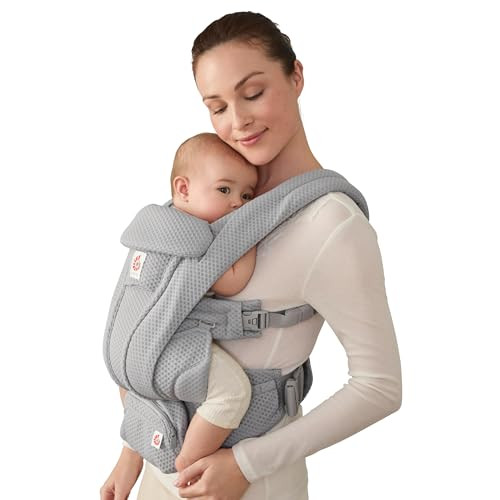 Ergobaby Omni Deluxe Baby Carrier for Newborn to Toddlers 0-48 Months (7-45 lbs) - 4-Position Breathable Mesh Baby Carrier with Ergonomic Support, Storage Pockets, and Sun Hood - Pearl Grey | Amazon (US)