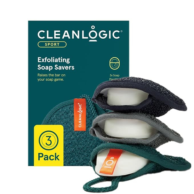 Cleanlogic Men Exfoliating Soap Saver, Sport Exfoliator Scrubber Pouch, Ideal for Post-Workout Cl... | Amazon (US)
