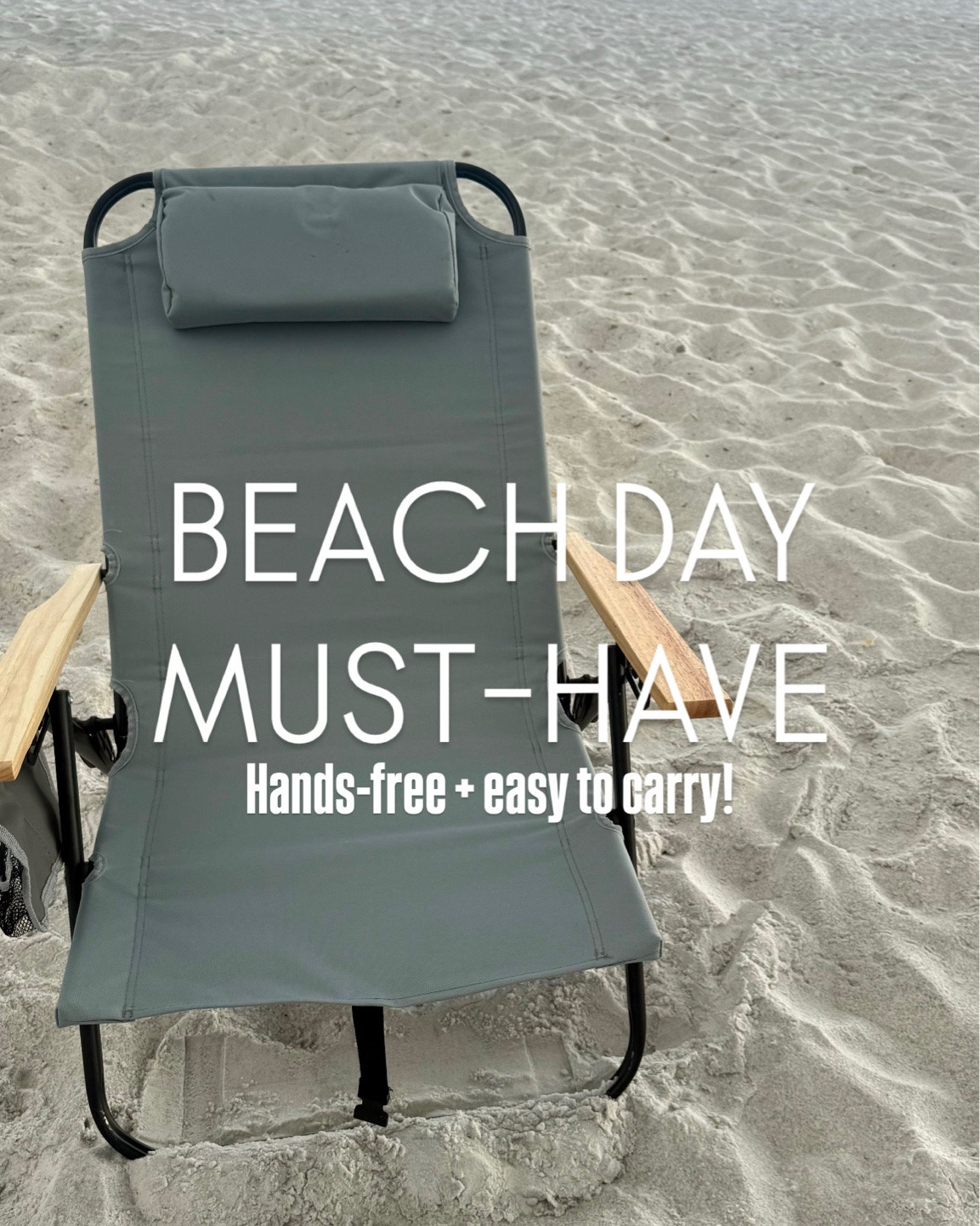THE PERFECT
BEACH CHAIR ☀️🌊
Comfy + carries like a backpack!