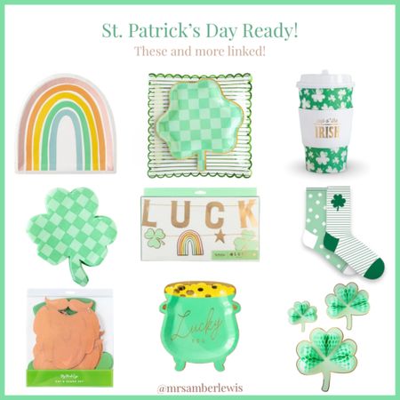 Affordable St. Patrick’s Day finds! The checkered napkins and the silly beards are too cute and how sweet would the coffee cups be for coworkers and friends?! 🍀🌈☀️

#LTKparties #LTKkids #LTKfamily