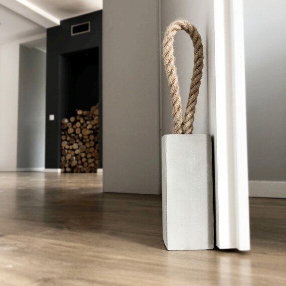 Heavy concrete door stop Grey rectangle doorstop Modern | Etsy | Etsy (US)