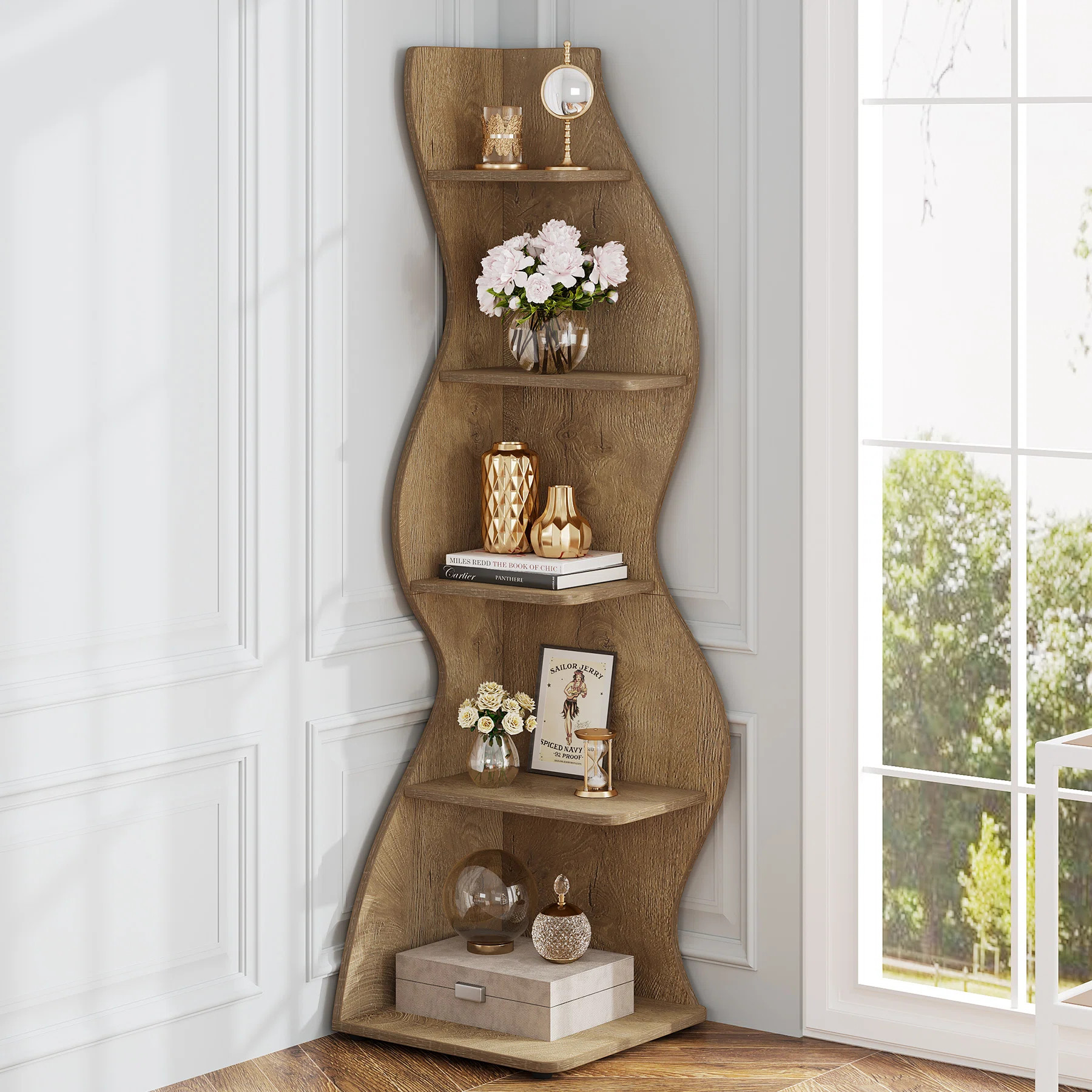 Arhab Corner Bookcase | Wayfair North America