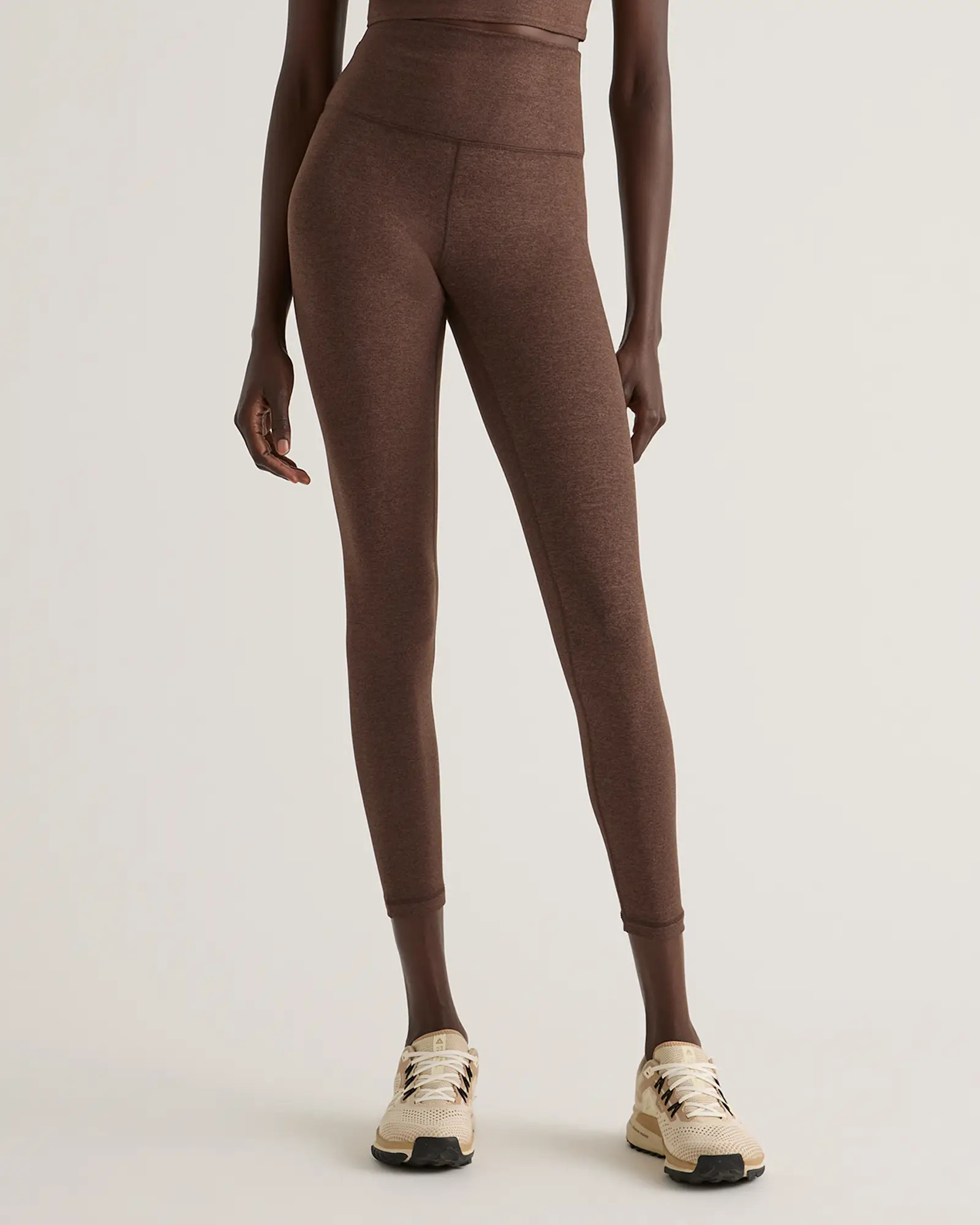 Ultra-Soft High-Rise Legging - 25" Inseam in Heather Espresso | Quince