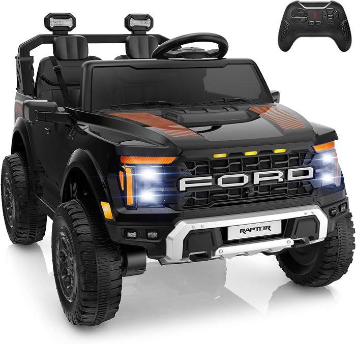 24V Ride On Toys for Big Kids, Ford F-150 Raptor 2 Seater Ride on Car w/Remote, Power Toddler Tru... | Amazon (US)