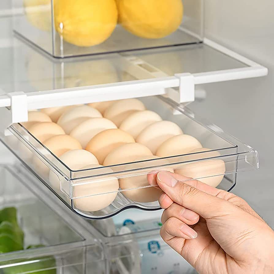 Egg Holder for Refrigerator Drawer - Fridge Egg Drawer Organizer Fridge Egg Holder Egg Trays for ... | Amazon (US)