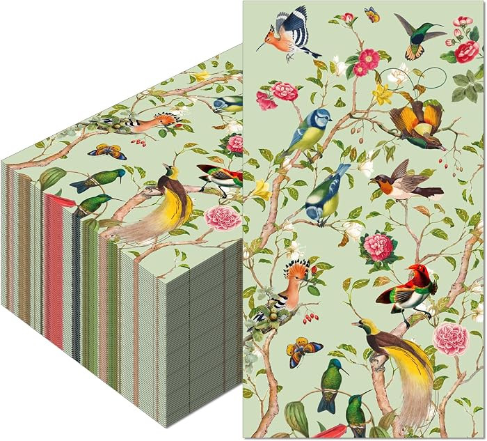 40pcs Floral Paper Napkins Watercolor Floral Guest Napkins Vintage Wild Flower Disposable Hand To... | Amazon (US)