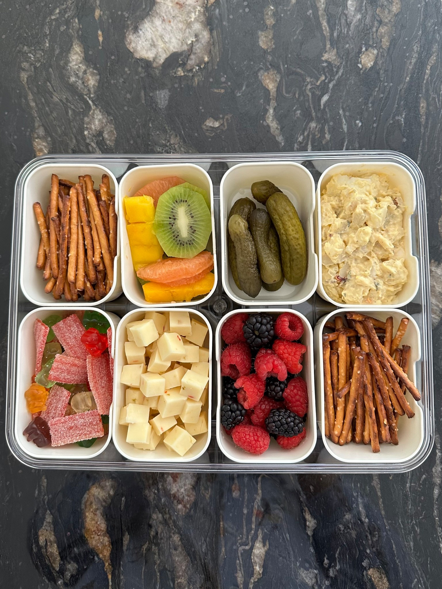 This snacklebox assortment turned out so cute!! These are great for the pool or a beach day. I got mine at Wegmans but found an almost identical one for the same price 

Snacklebox, snackale box, assorted snack tray, snack tray, portable snack box, summer snacks, serving tray with lid

#LTKFamily #LTKSummerEdit #LTKSwim