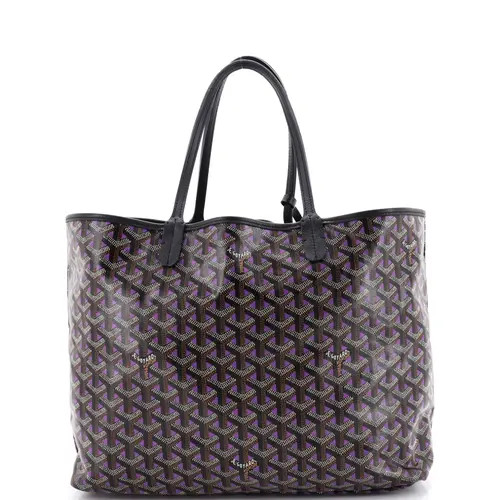 Pre-Owned Goyard Saint Louis Tote Claire Voie Coated Canvas PM in Purple at Nordstrom, Size Medium | Nordstrom