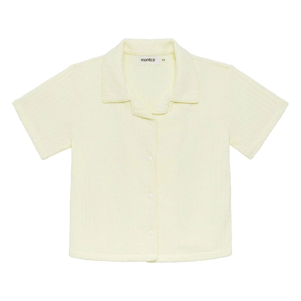 Buttercream Rib Mini Button Down Shirt | Montce