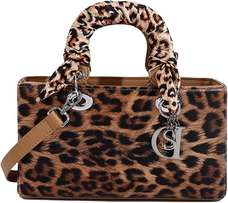 Women's Leopard Print Crossbody Bag Messenger Satchel Handbag | Amazon (US)