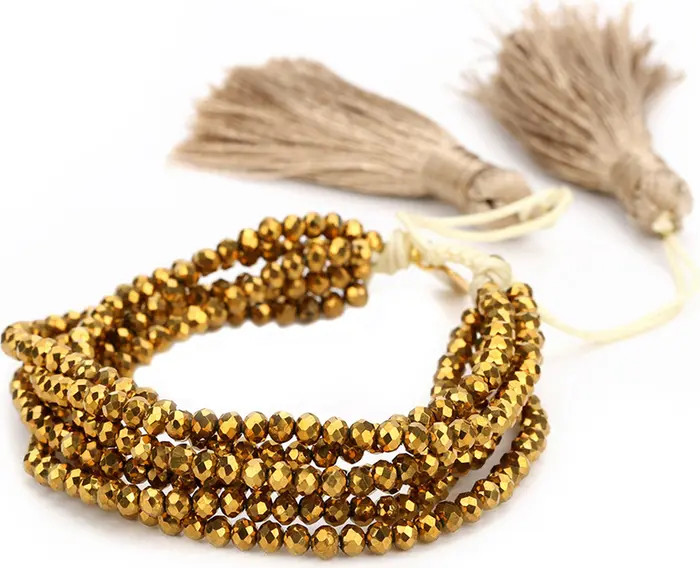 Multi Strand Black Bead Adjustable Bracelet | Nordstrom Rack