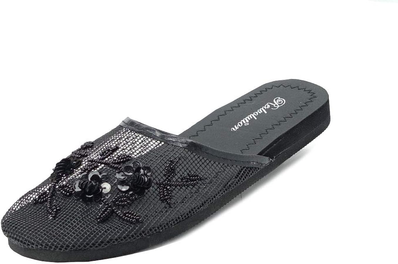 REDVOLUTION Women's Chinese Mesh Slipper Floral Flip Flop Sandals | 1313 | Amazon (US)