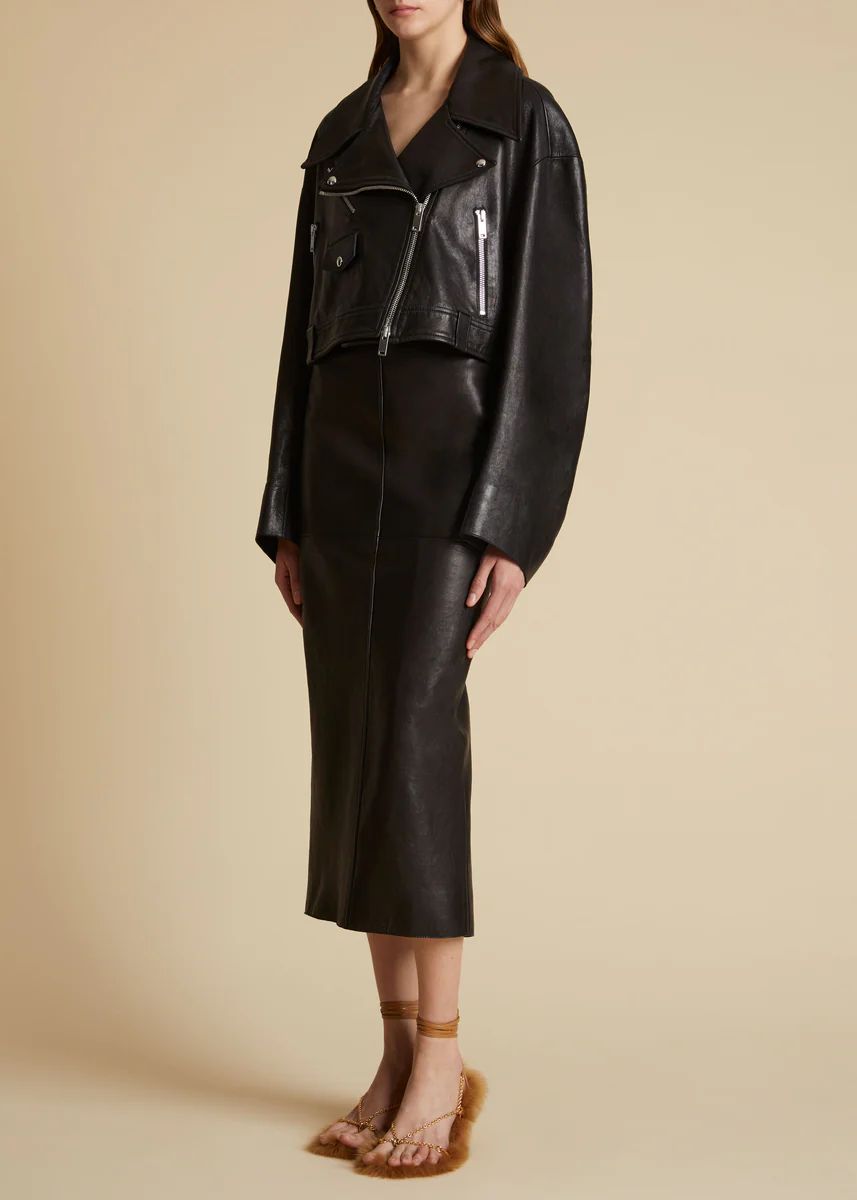 The Gelman Jacket in Black Leather | Khaite