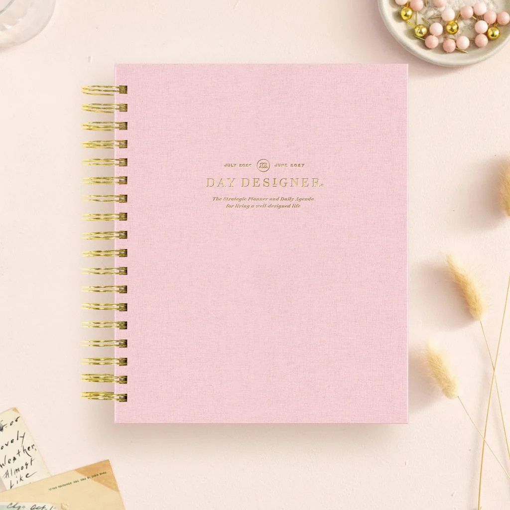 2026-27 Daily Planner: Peony Bookcloth | Day Designer