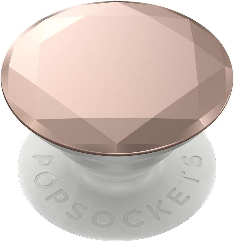 PopSockets PopGrip - Expanding Stand and Grip with Swappable Top - Metallic Diamond Rose Gold | Amazon (US)