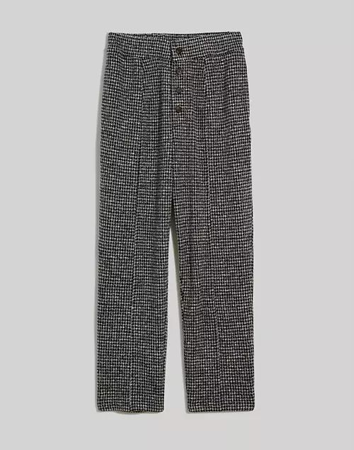 Knit Huston Button-Front Pants in Houndstooth Check | Madewell