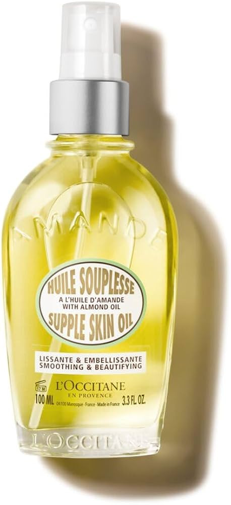 L'Occitane Almond Body Oil, Moisturizes, Nourishes, Hydrates, Softens Dry Skin, Absorbs Fast, Lig... | Amazon (US)