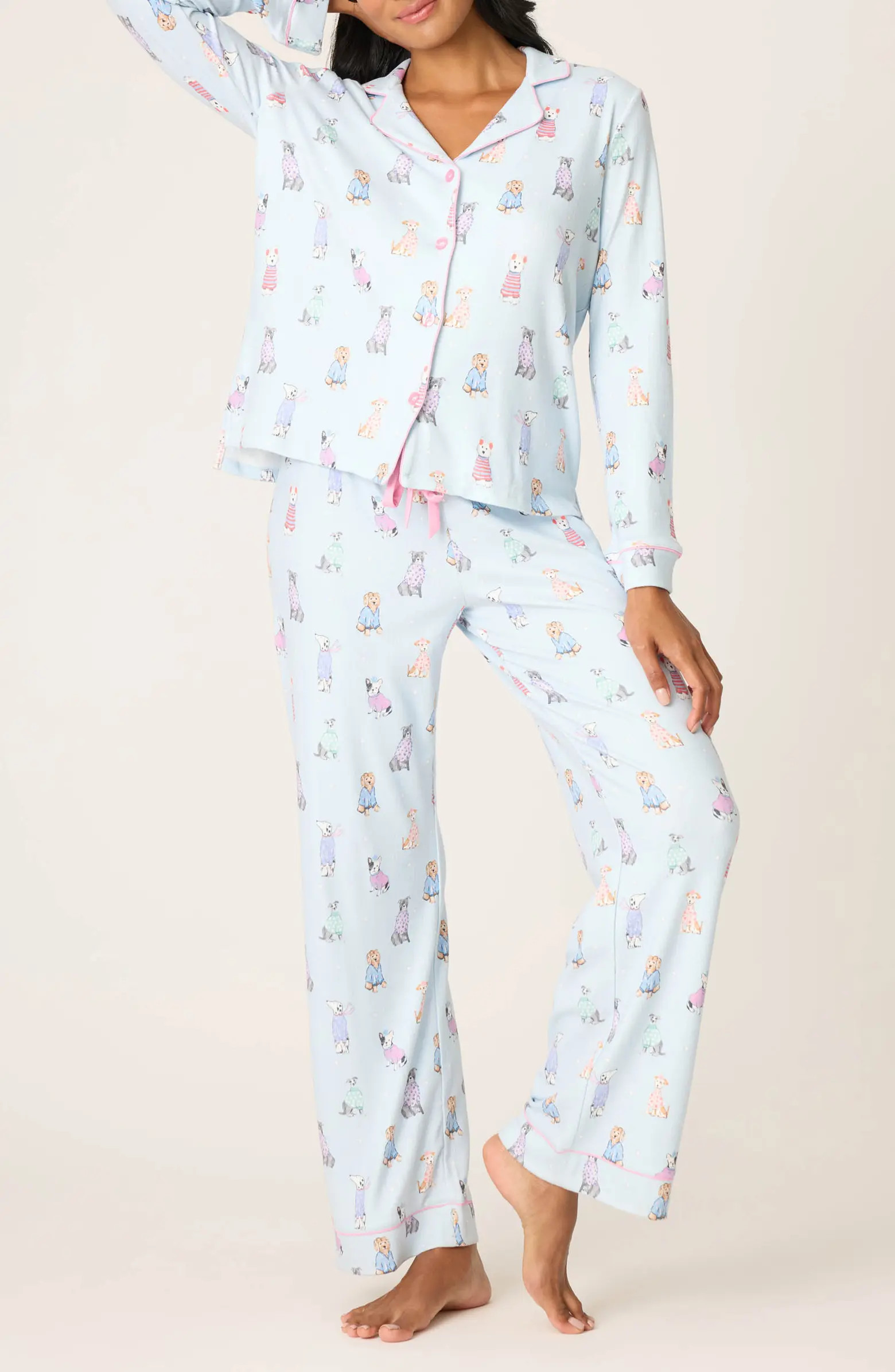 Doggone Cold Brushed Pointelle Pajamas | Nordstrom