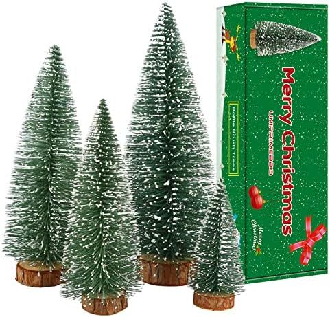 Mini Christmas Tree, Small Pine Tree with Wooden Bases for Xmas Holiday Party Home Tabletop Tree ... | Amazon (US)