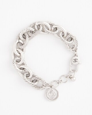Silver-tone Textured Chain Bracelet | Chico's