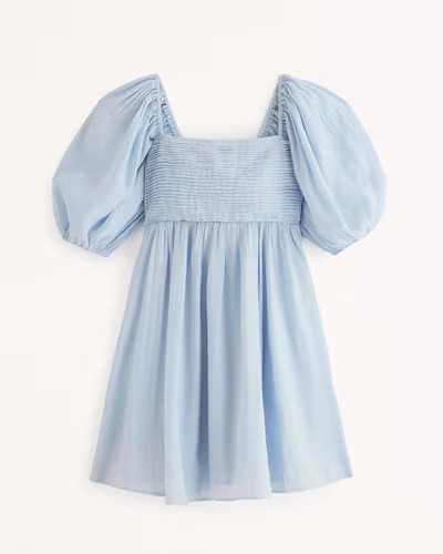 Emerson Ruched Puff Sleeve Mini Dress | Abercrombie & Fitch (US)