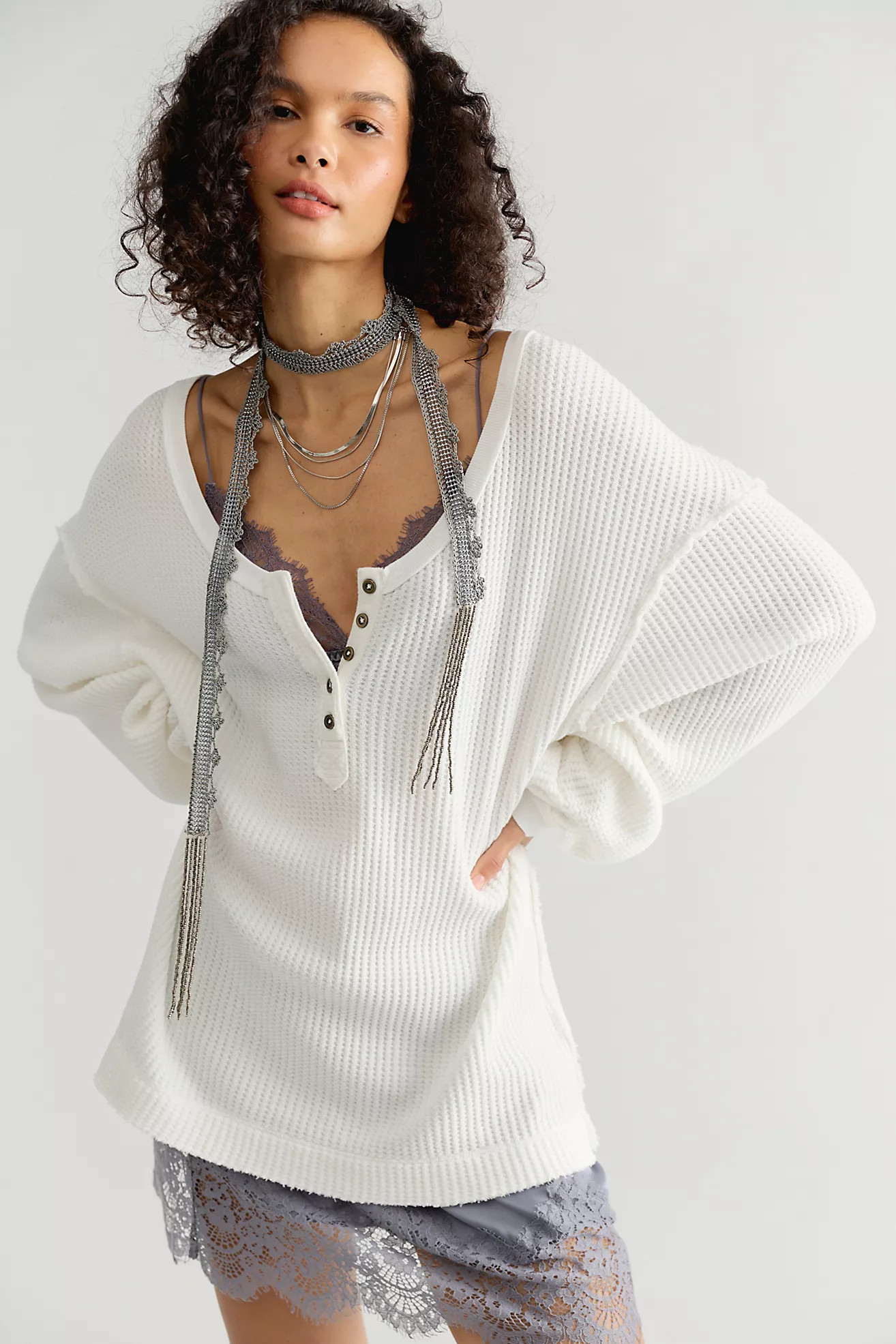 We The Free Montreal Oversized Thermal Henley | Free People (Global - UK&FR Excluded)