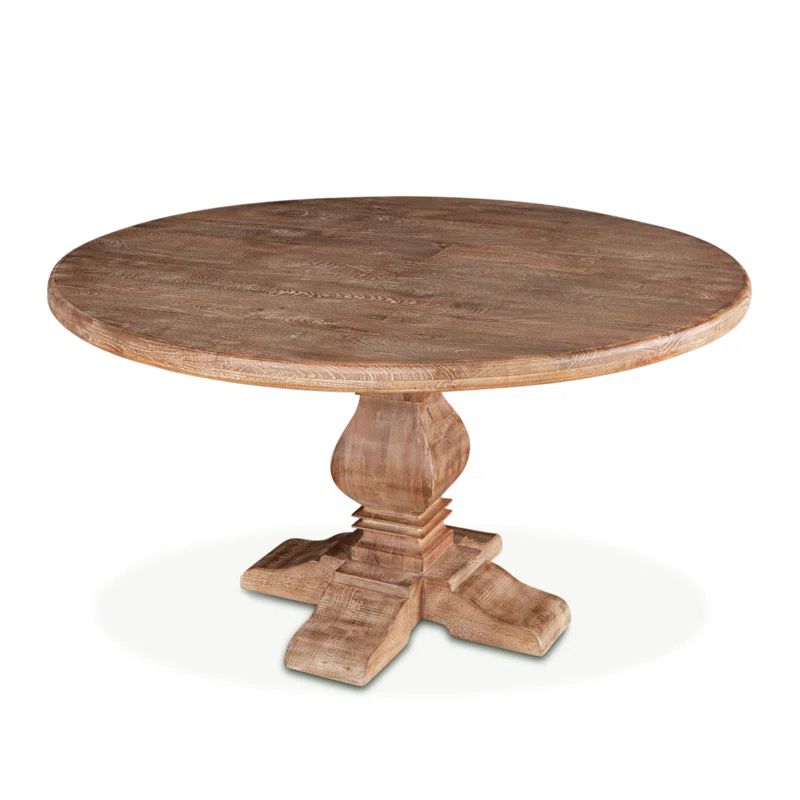 Urias 48'' Mango Solid Wood Pedestal Dining Table | Wayfair North America