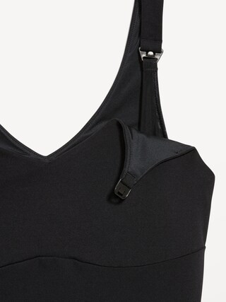Maternity Light Support StudioSmooth Longline Nursing Bra | Old Navy (US)