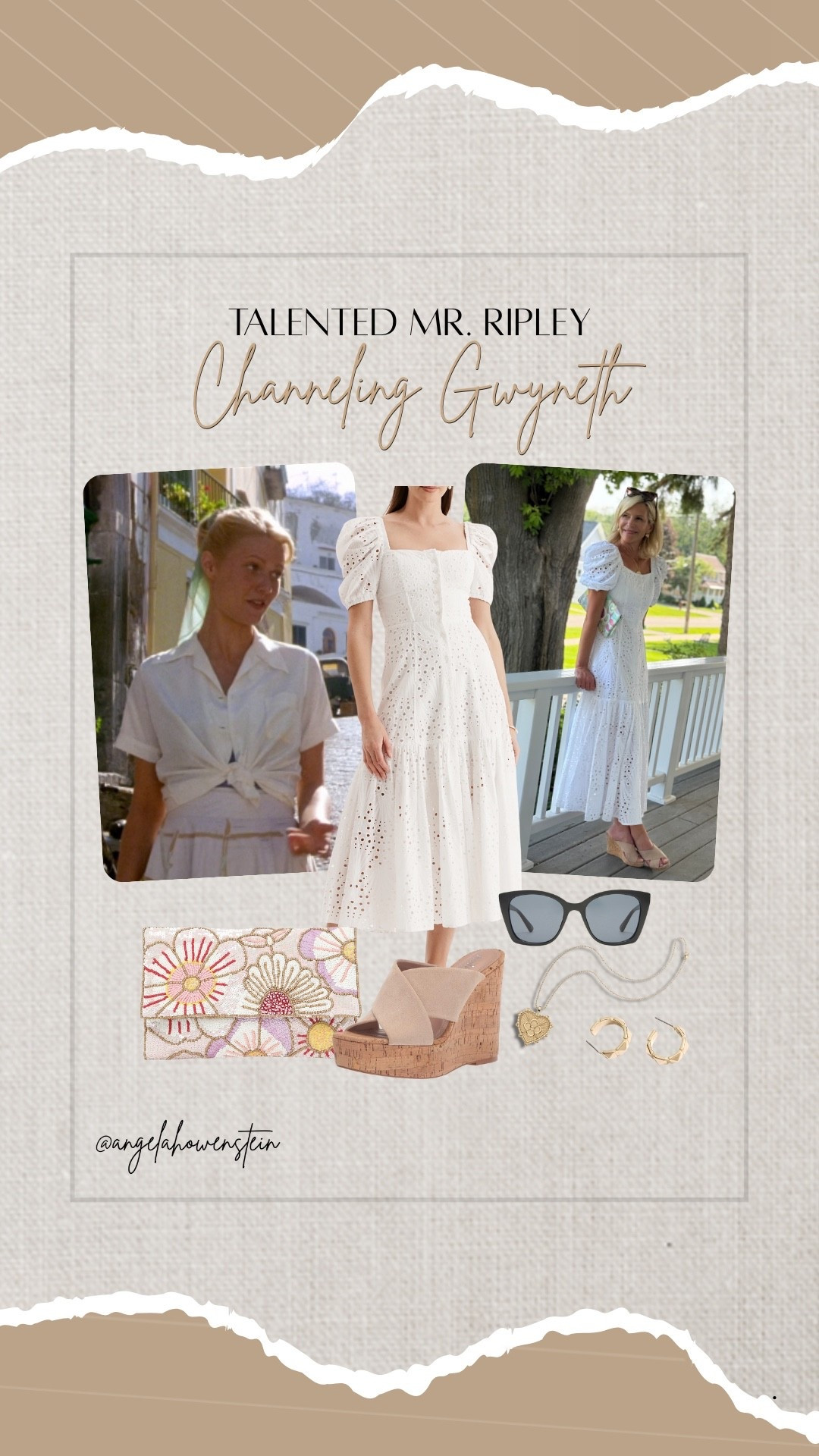  Neutral staples, soft textures, that Gwyneth-in-Ripley energy.

gwyneth paltrow style, talented mr ripley fashion, 90s outfit inspo, neutral style, summer outfit, classic fashion, timeless outfit, coastal style, linen outfit, vintage look



#LTKStyleTip #LTKShoeCrush #LTKItBag