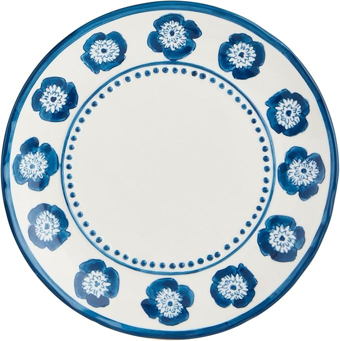 Mud Pie Flower Print Salad Plate; 8" dia | Amazon (US)