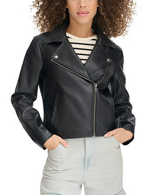 Women's Leather Moto Jacket | Macy's