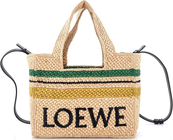 Amazon.com: Loewe, Pre-Loved Paula's Ibiza Logo Convertible Tote Raffia Small, Neutral : Amazon L... | Amazon (US)