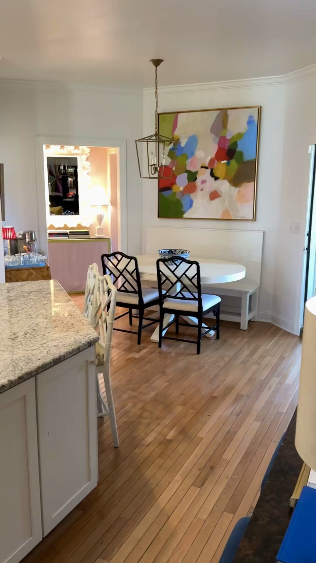 Upgraded our kitchen chairs 
Chippendale kitchen chairs 
Chippendale kitchen stool 

#LTKHome