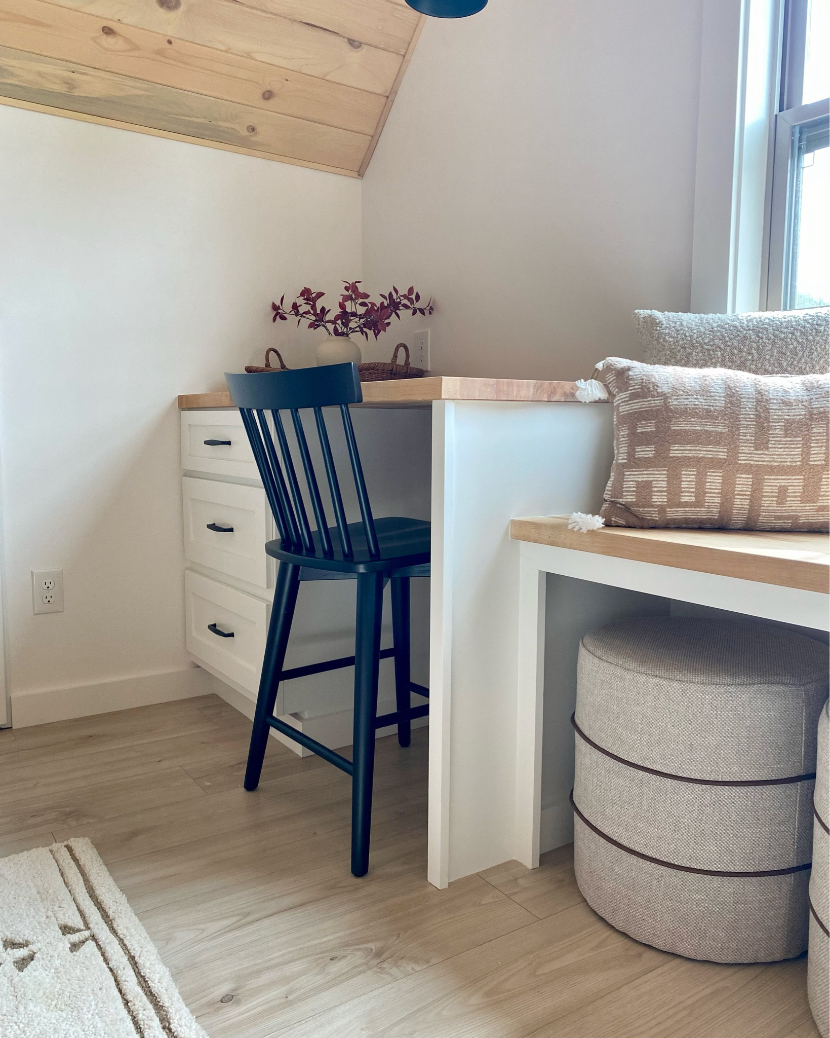 Barstools, black barstools, ottoman, leather ottoman, layering, throw pillows, fall decor, neutral rug, living room, playroom, budget friendly decor 

#LTKfamily #LTKstyletip #LTKhome