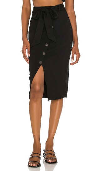 Watson Midi Skirt in Black | Revolve Clothing (Global)
