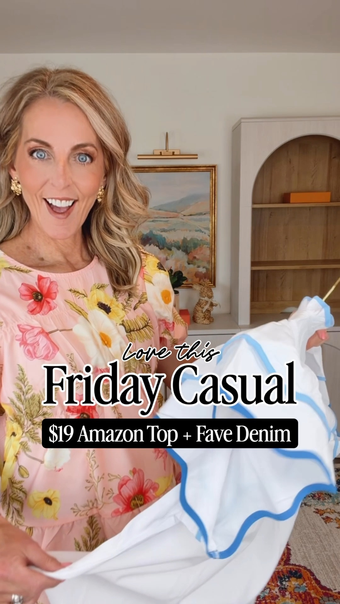 Casual Friday style that doesn’t cost more than lunch. This Amazon top is less than $20 and the little details make it feel so much more elevated. The flutter sleeves and contrast trim give it just enough interest while still being an easy throw-on with your favorite denim. Perfect for casual Fridays, weekend errands, or lunch with friends. Comment “FRIDAY” and I’ll send the link.

Wearing a size S

#LTKgrwm #LTKmomlife #LTKootd